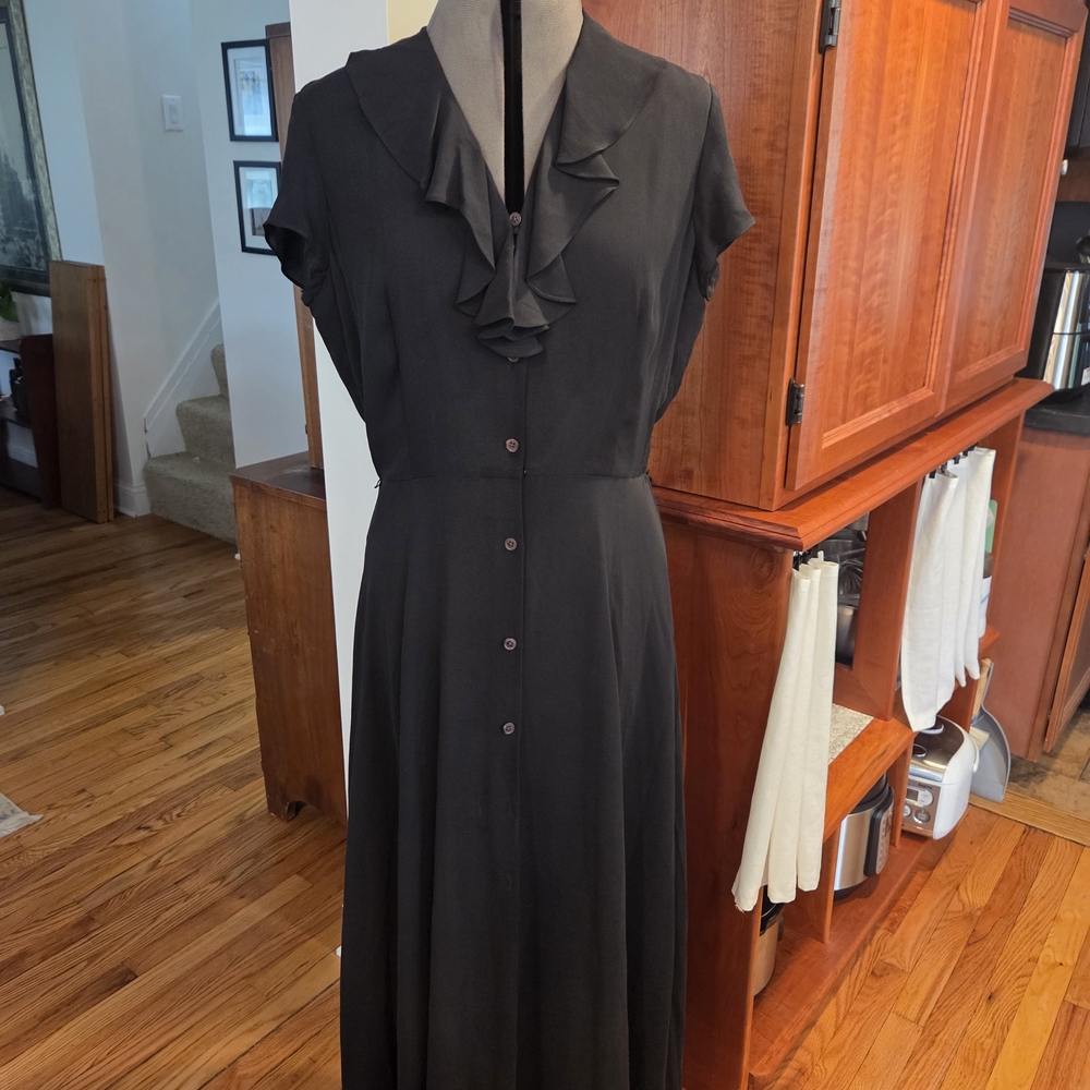 Ralph Lauren Black Ruffle Dress